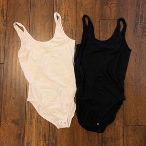 Two Gap leotards with snaps